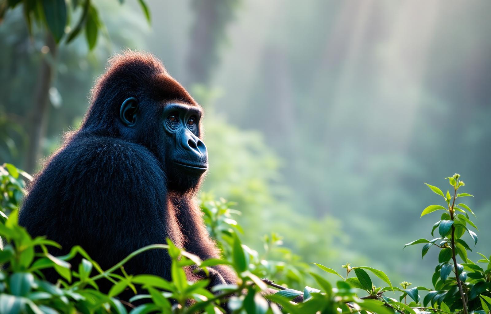 Mountain gorilla in Bwindi Impenetrable Forest, Uganda